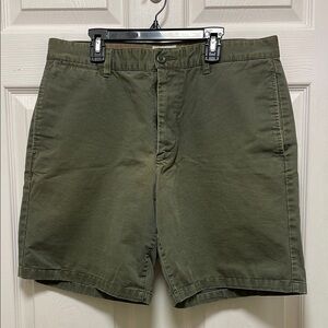 GAP | Hudson | Army Green | Flat Front | Cotton Shorts | Size 34